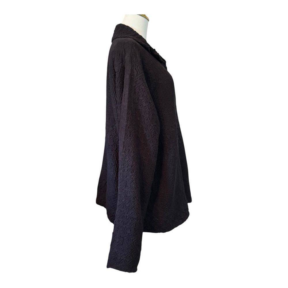 SilkLand Women's Black Textured Utility Jacket Pockets 1X - Picture 5 of 8